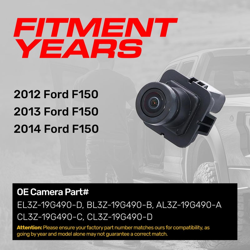 Master Tailgaters Replacement for Ford F150 (2012-2014) Backup Camera OE Part # EL3Z-19G490-D, BL3Z-19G490-B, AL3Z-19G490-A, CL3Z-19G490-C, CL3Z-19G490-D - Image 2